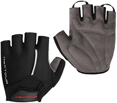 NEXTOUR Cycling Gloves Mountain Bike Gloves Bicycle Half Finger Road Riding Gloves with Shock-Absorbing Pad Biking Gloves for Men and Women