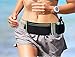 MEINAIER Running Belt for iPhone X/8/7/6/Plus & Samsung Galaxy S8/S7/S6/Edge Runners Phone Holder Gym Waist Pouch Exercise Fanny Pack (Black)