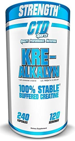 CTD Sports Kre-Alkalyn 240 Capsules, 100% Stable Buffered Creatine