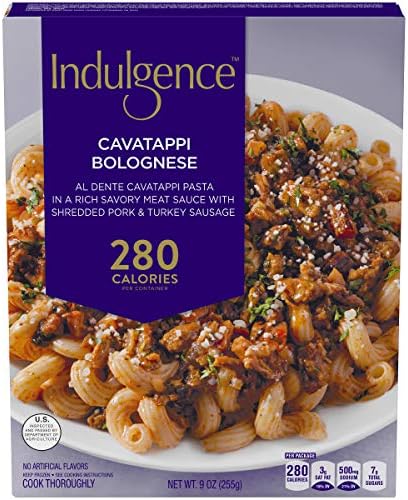 Indulgence Cavatappi Bolognese Frozen Dinner (9 oz Box)