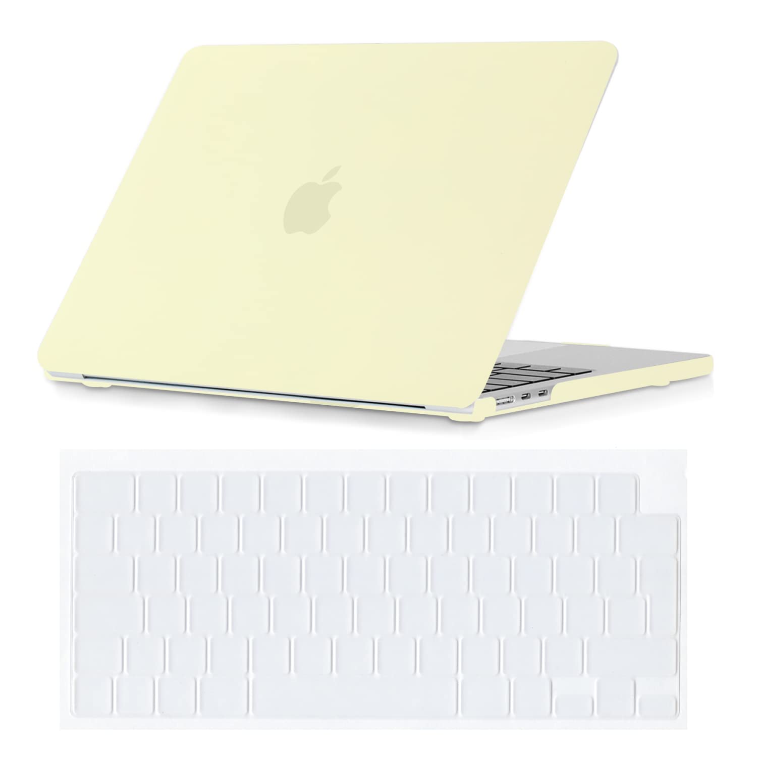 Se7enline Compatible with MacBook Air 15 inch M3 Case 2025 2024 2023 for Mac Air 15.3 inch Model M2 A2941/A3114/A3241 Matte Finish Laptop Hard Shell Case with Keyboard Cover Skin,Mellow Yellow