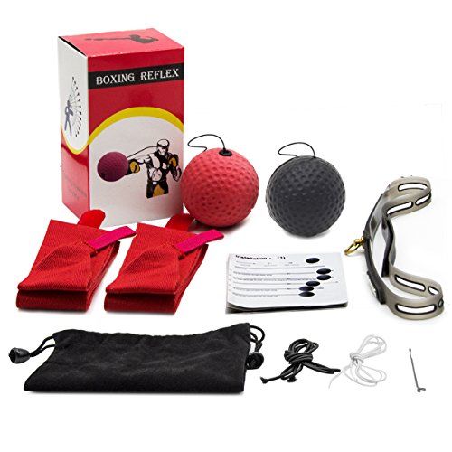 image for MiJiTec Boxing Reflex Ball, Fight Reaction Ball - Boxing Punching Trai
