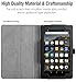 Poetic SlimFolio All New Amazon Fire 7 2017 Case Slim Leather Stand Folio Case with Auto Wake/Sleep for Amazon Fire 7 (7th Generation, 2017 Release) Black
