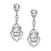 Mariell Luxury CZ Pear Shaped Teardrop Dangle Chandelier Bridal Earrings for Wedding, Bridesmaids & Prom