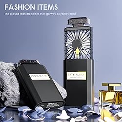 LIGHTDESIRE Handheld Fan with Crystal Stones, Mini