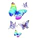 Wyuen 12 Sheets Butterfly Women Temporary Tattoo Stickers Animal Tattoos Body Art Waterproof Hand Fake Sticker (W12-03)