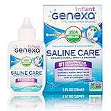 Genexa Saline Care for Infants | Certified Organic & Non-GMO Saline Spray/Drops for Infants | Free of Parabens & Chemicals | 1 FL OZ (30mL) | 3 Pack