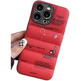IAIYOXI Puffer Case with Sports Shoes Brand Design for iPhone 16 Pro Max,Sneakers Ins White or Black Label Soft Cover-Blue Puffy Cover for iPhone 16 15 14 13 12 11 Pro Max Plus X XS XR 7 8 (Red)