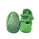 Zutano Cozie Fleece Baby Booties with Grippers 12M (6-12 Months), Apple
