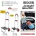 dbest products Bigger Trolley Dolly Cart, Red Shopping Grocery Foldable Cart