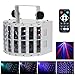 Lixada 24W DJ Lights 8 Colors LED Wide Beam Laser Strobe Light 6 channel Led DMX lighting with IR remote control metal casing Club Light home KTV disco stage effect Lighting