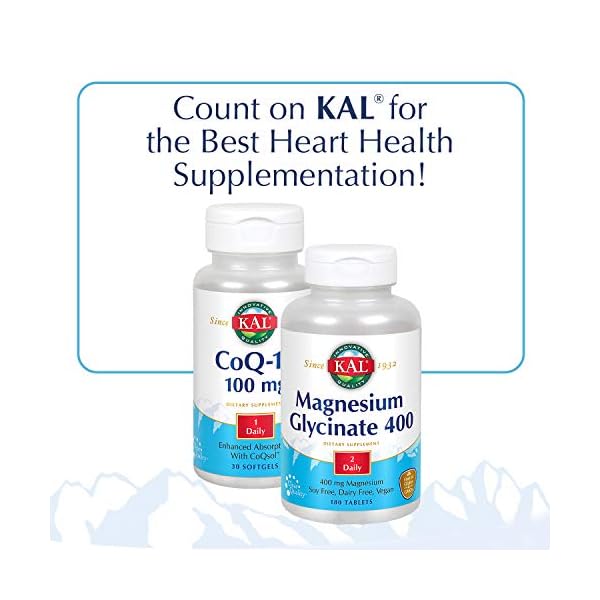 KAL Magnesium Taurate Plus 400mg with Coenzyme B6, Chelated Nerve