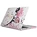 iCasso New Art Fashion Image Series Ultra Slim Light Weight Rubberized Hard Case Glossy Clear Crystal Snap-On Hard Cover Case for MacBook Pro 13 inch Retina (Model: A1425/A1502) - Butterfly Girl