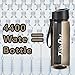 FilterOne personal Water Filter Bottle & Built-In Compass, BPA free Portable 2-Stage Integrated Personal Filter Straw for Hiking Camping Survival or Emergency, Leakproof Reusable Straw (black)