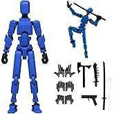Dumwick Assembly Completed Titan 13 Action Figure,2025 New Lucky Robot 13 Action Figures,3D Printed Action Figure,Nova 13 Figure Desktop Decorations Game Gifts (Assembly Required-Blue)