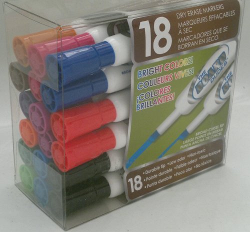 Board Dudes Dry Erase Markers - 18 Count Broard Chisel Tip