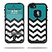 MightySkins Skin Compatible with Lifeproof iPhone 5s case - Teal Chevron | Protective, Durable, and Unique Vinyl Decal wrap Cover | Easy to Apply, Remove, and Change Styles | Made in The USA