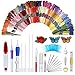 Magic Embroidery Pen Punch Needle,Embroidery Pen Set,Embroidery Patterns Punch Needle Kit Craft Tool,Including 100 Color Threads for DIY Threaders Sewing Knitting