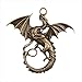 8pcs Cute Dragon Vintage Bronze Tone Alloy Charms Findings