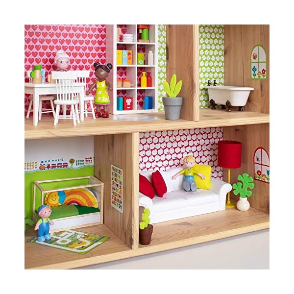 Limmaland Puppenhaus Tapete für IKEA FLISAT Holz Puppenhaus - Möbel Nicht inklusive - byGraziela Design – Bild 5