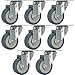 Online Best Service 8 pack 2-Inch Heavy Duty Swivel Wheel Polyurethane Plate Caster (2