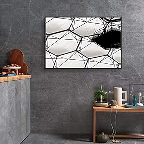 Floating Framed Canvas Wall Art for Living Room, Bedroom Black and White Landscape Canvas Prints for Home Decoration Ready to Hang - 16x24 inches