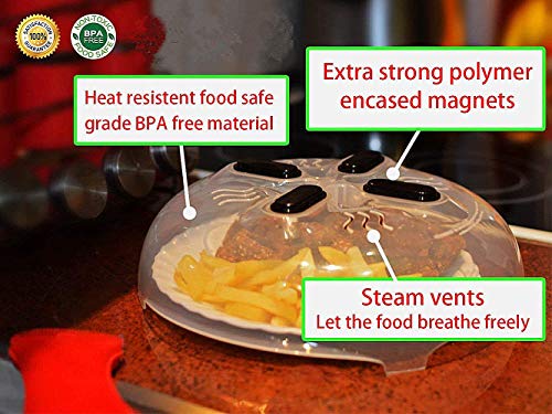 image for Microwave Plate Cover with Magnet, Microwave Cover Hover Splatter Guar