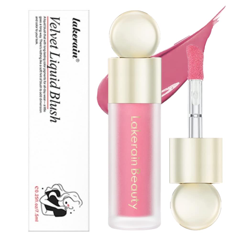 JEMPET Soft Cream Matte Blush Makeup: Lightweight Smudge Proof Natural-Looking Dewy Finish Liquid Blush for Cheeks - Breathable Feel Skin Tint Face Blush (rosa), 7.5 millilitre