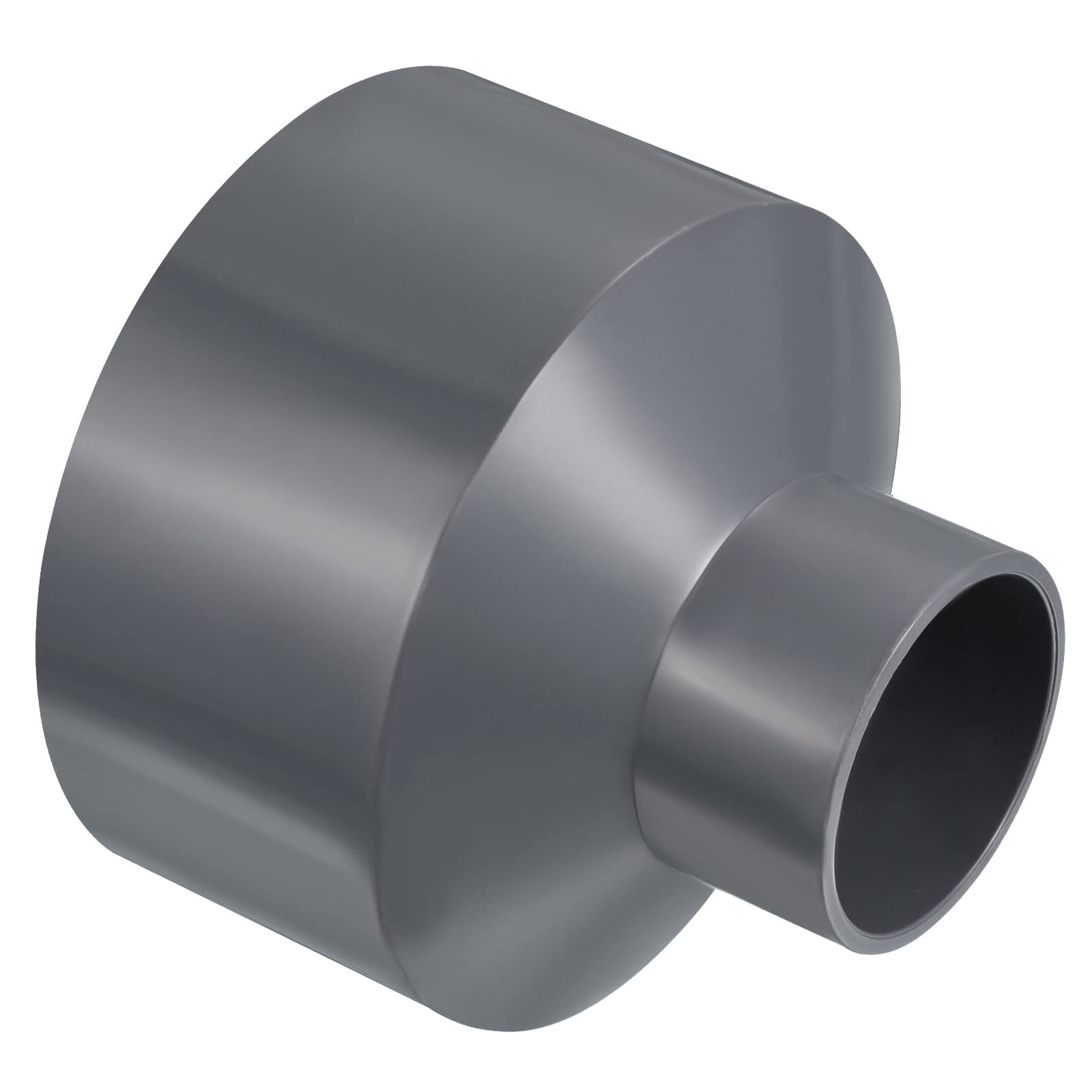 PATIKIL PVC Reducer Pipe Fitting 110x50mm, Straight Coupling Adapter Connector, Gray