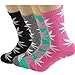 lucky ben 4pair-pack Marijuana Weed Leaf Printed Cotton High Socks, Mix Colors, fit for shoe size 7-11