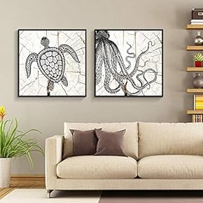 Floating Framed Canvas Wall Art for Living Room, Bedroom Wooden Background Animal Canvas Prints for Home Decoration Ready to Hang - 16"x16"x2 Panels