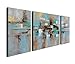 ARTLAND Hand-Painted Abstract Tone Oil Painting on Canvas Gallery-Wrapped Wall Art Decor Home Decoration 3-Piece 30x60inches