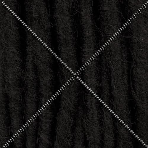 Double Ended (DE) Synthetic Backcombed Dreadlocks 22 inch - Darkest Night