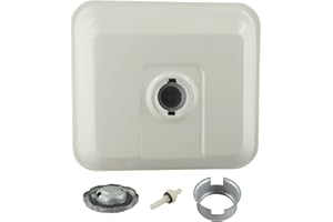 HogarTech Lawn Mower Fuel Tank Assembly for Honda GX240, GX270, GX340 and GX390 Engines – Plastic Replacement Part, White