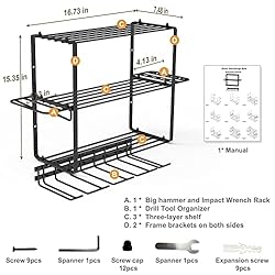 ZEAKOC Power Tool Organizer, 4 Layers Heavy Duty