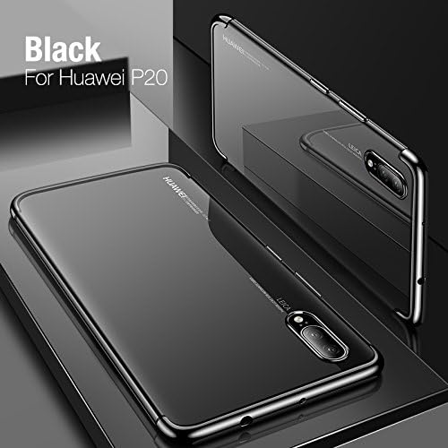 Huawei P20 Pro Case Delhisalesmart [Electroplate Series] Slim Fit TPU Phone Cover with Anti-Slip Grips and Corner Impact Protection for Huawei P20 Pro-Black
