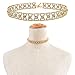 suchadaluckyshop mbb Women Gold Choker Collar Bow Rhinestone Crystal Pendant Chain Necklace Jewelry F