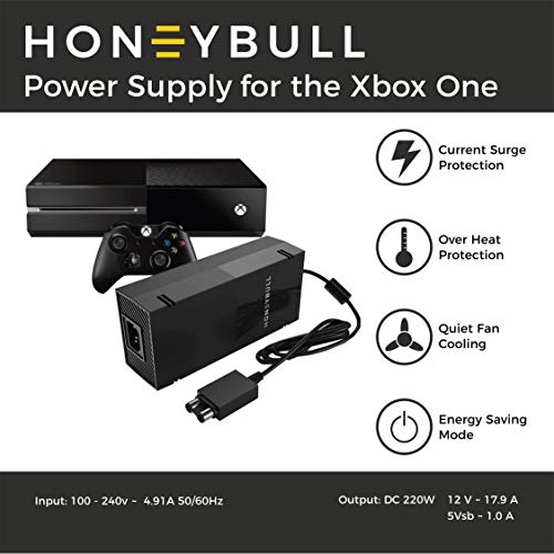 HoneyBull Xbox One Power Supply [Cool & Quiet] Xbox One Power Brick