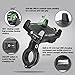 Rydonair Motorcycle Phone Mount with USB Charger Socket Power Outlet 5V/2.5A | Aluminum Motorcycle Handlebar Mount Compatible with Iphone X, 8 Plus, 8, 7 Plus, 7,6s, 6, Samsung Galaxy Note,etc (BLACK)