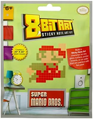 Licensed 2 Play Nintendo 8 Bit Small Sticky Note Art Super Mario-Green Bag Paper Pixel