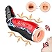 Male Masturbator Cup Adult Sex Toys for Men, Automatic Electric 5 Clamping 10 Vibrating with Various Woman Moans Stroker Masturbation Cup Rechargeable 4D Realistic Vagina Massage Vibrator (6.3in RED)