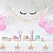 Pawliss Unicorn Party Supplies, Serves 16 Birthday Party Favors Decorations for Kids Girls, Cupcake Toppers Wrappers, Plates Cups Napkins, Balloons Banners Tablecloth, Bulk Pack 96ct