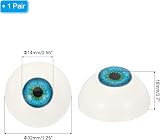 PATIKIL 32mm Acrylic Safety Eyes Blue Green for Crafts & Halloween Props view 2