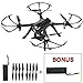 Mysterystone Bugs 3 Brushless RC Quadcopter Drone with 2 Batteries, 2 Sets of Blades, 500m Long Range Drone with GoPro Camera Mount 35min Flight Time Remote Control Wind Resistance Drones Black