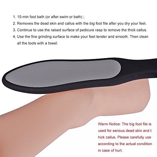 Pretty See Pedicure Rasp Foot File Callus Remover for Removing Hard Skins and Cracked Skin Corns, Foot Exfoliating Scrubber Cleaner File 3 Pcs/Set