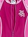 Tuga Girls Low Tide S/S Swimsuit (UPF 50+), Cotton Candy, 6/7 yrs