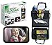 Baby Car Mirror & Backseat Organizer - Premium Bundle - Large Wide Rear View Back Seat Mirror & Kids Toy Car Storage Kick Mat - Great Gift Idea