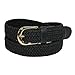 CTM Women's Elastic Braided Stretch Belt, Medium, Black