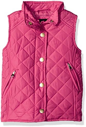 MeJane Kids Big Girls' Quilted Barn Vest, Hot Pink, 14