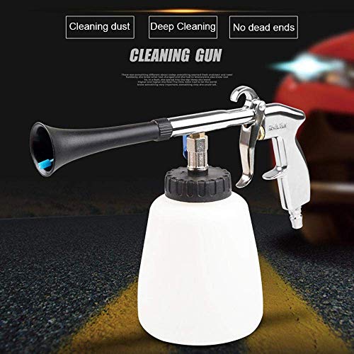 bopopo High Pressure Cleaning Tool Car Interior Care Tool Washing Gun Air Pulse Equipment,1L Cleaning Bottle and Nozzle Sprayer (US Edition-Applicable Hose Size:3/8")